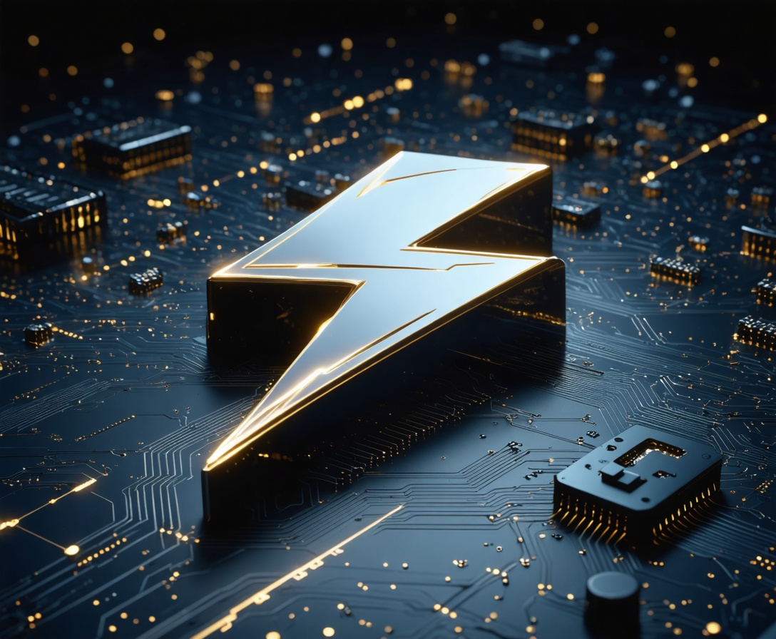 Futuristic digital security symbol