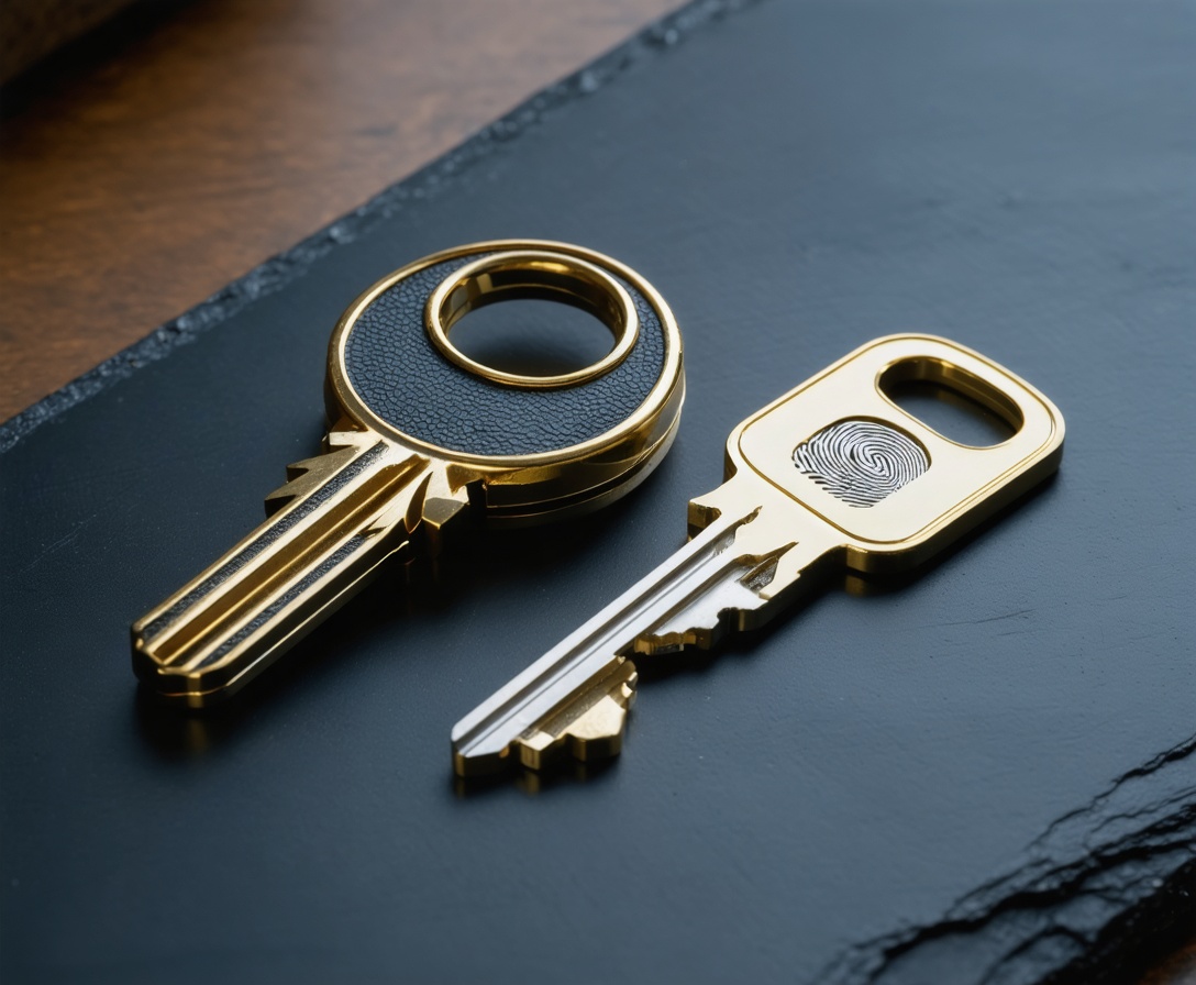 High-end designer key and digital fingerprint scanner